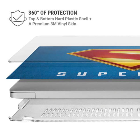 Superman 2025 Classic Superman Shield Emblem MacBook Pro 14in (2021-24) Case plus Skin